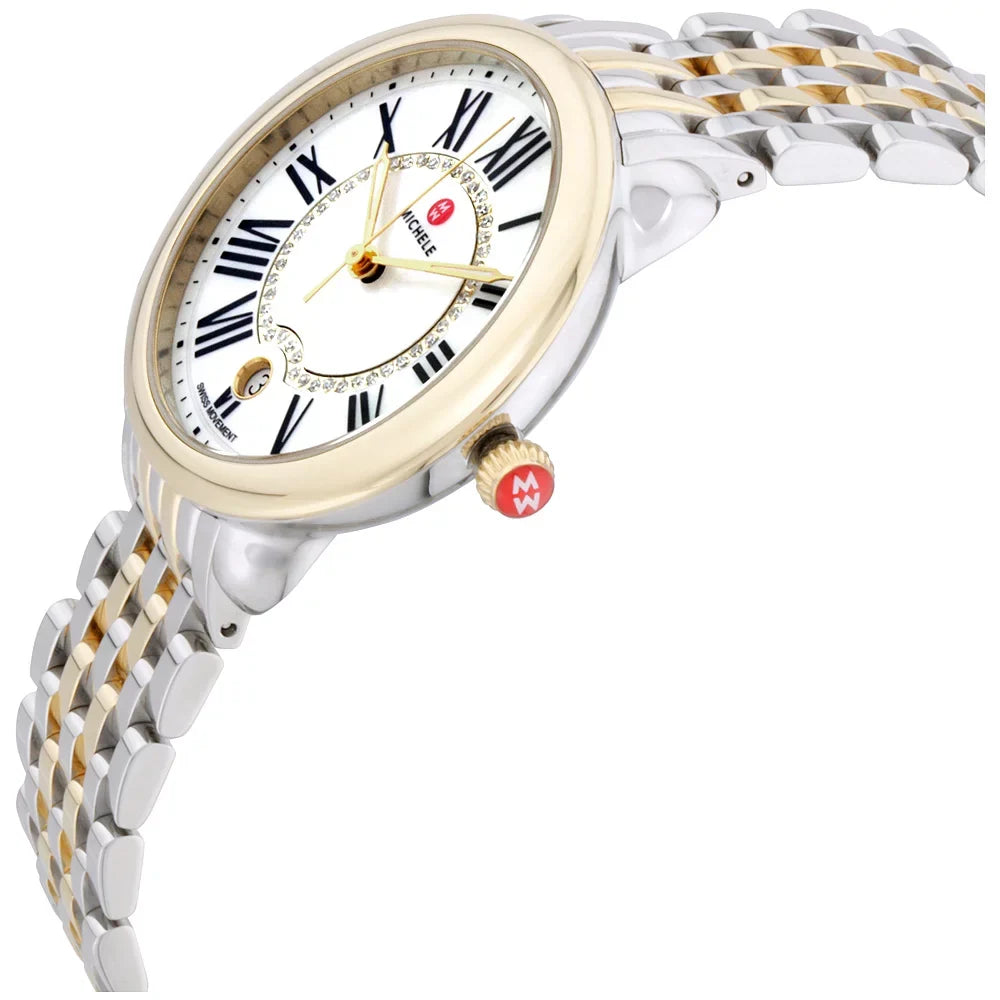 Michele Serein Mid 46 Diamonds Mother of Pearl 2-Tone Ladies Watch MWW21B000015