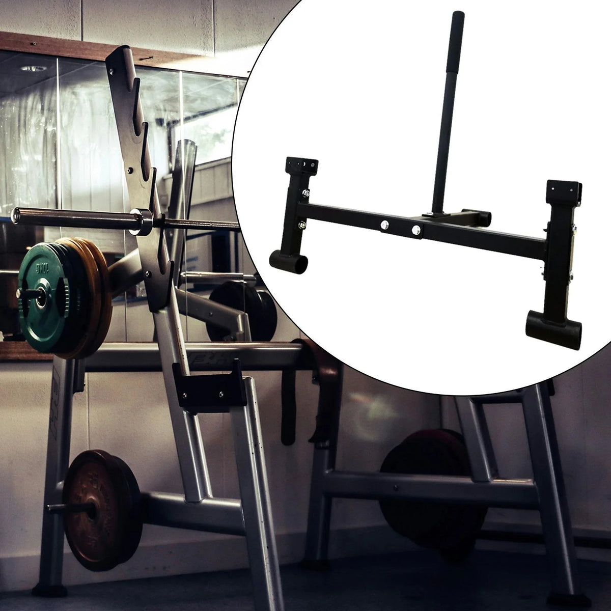 AMLESO Deadlift Barbell Stand Compact Gym Equipment for Workout Sport Weight Plates