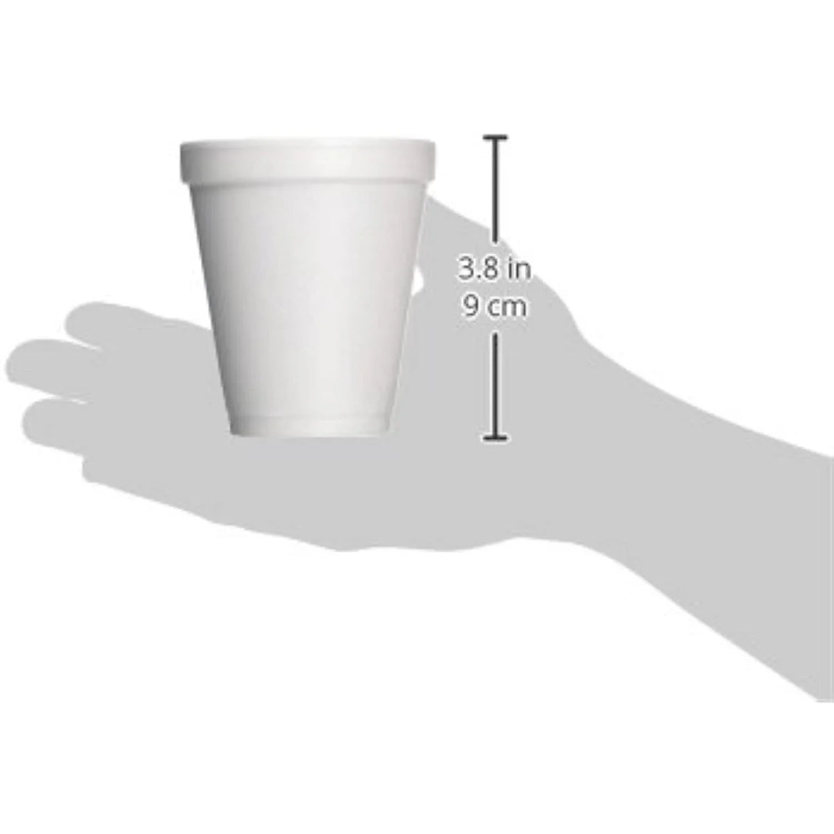 Dart Container J-Style Styrofoam Drink Cups (1000 Per Case), White, 8 Oz (8J8)