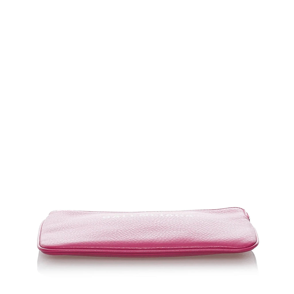 Pre-Owned Authenticated Balenciaga XS Everyday Pouch Calf Leather Rose Ladies (Good)