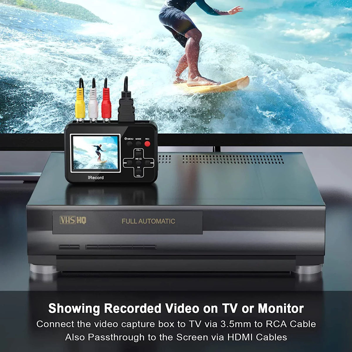 DIGITNOW Video to Digital Converter, VHS to Digital Converter to Capture Video from VCR, VHS Tapes, Hi8, Camcorder, DVD, TV Box