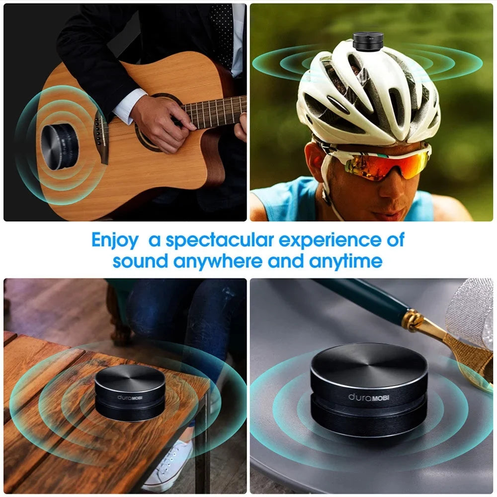 Wirelessly BT Speaker Bone Conduction Speakers Mini Portable Loud Stereo Sound Built-in Mic Sound Box Crimson