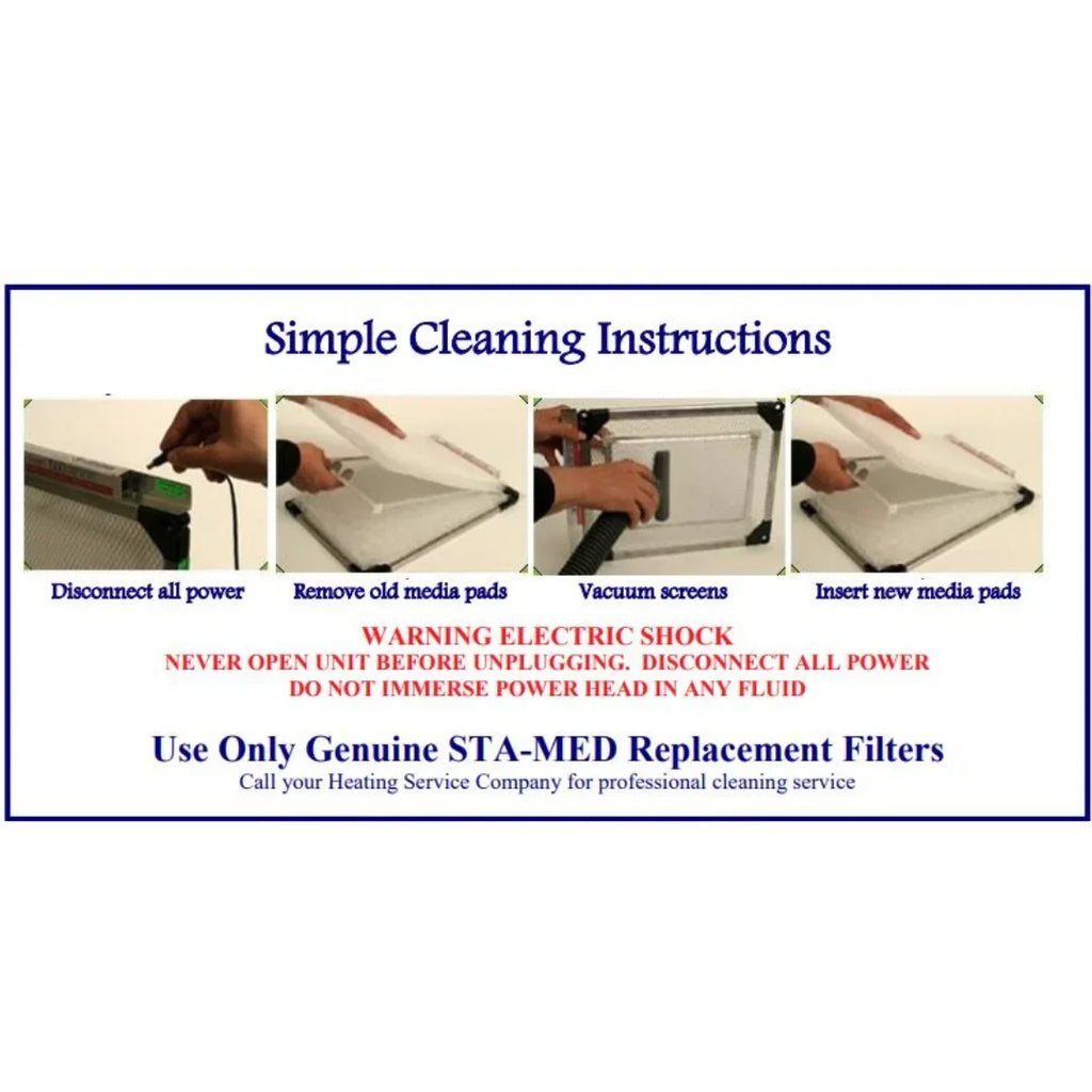 AmClean Comfort 16x25 AE 10 Replacement Media Filter Pad Refills Year Supply (4 Pack)