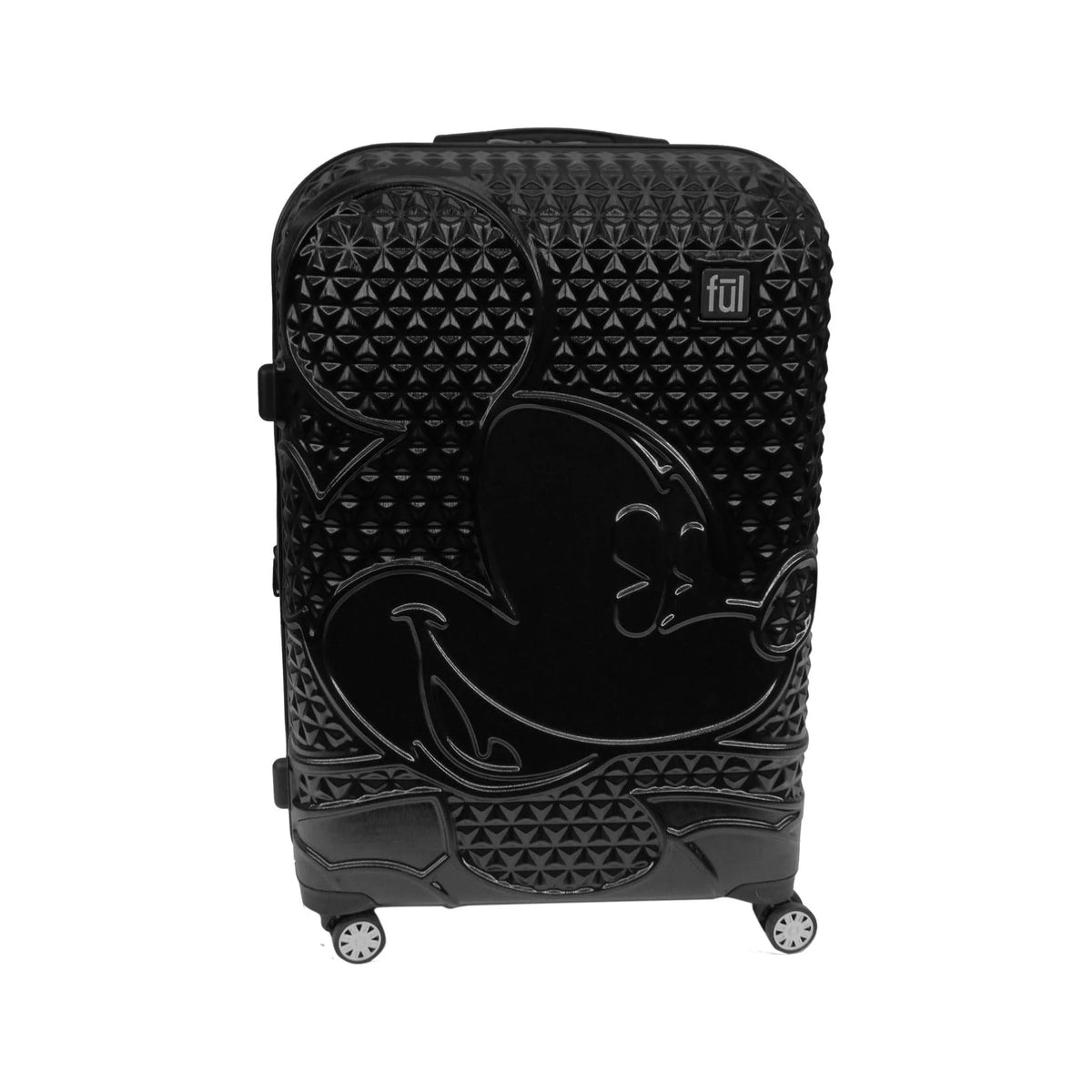 Ful Disney Crimson Mickey Mouse 25in Hardsided Rolling Luggage - 25" Black