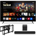 VIZIO 65" V655-J 4K TV with onn. Ultra-Slim Full Motion TV Wall Mount, 50"-86"and VIZIO 2.1 Home Theater Sound Bar, DTS:X, Wireless Subwoofer SB3221n-J6152