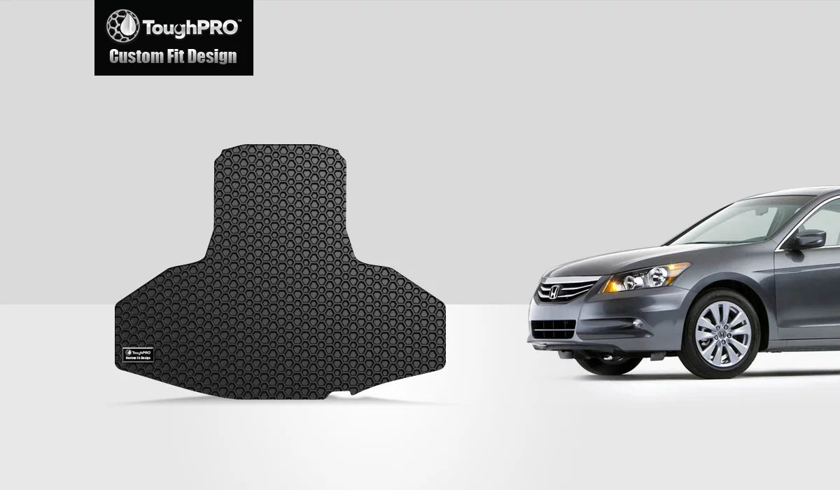 ToughPRO - Trunk Mat Compatible with HONDA Accord - All Weather Heavy Duty (Made in USA) - Black Rubber - 2009