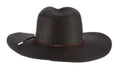 Scala TSCLP249-BLK Braid Safari Hat with Faux Suede Trim- Black. One Dimensions