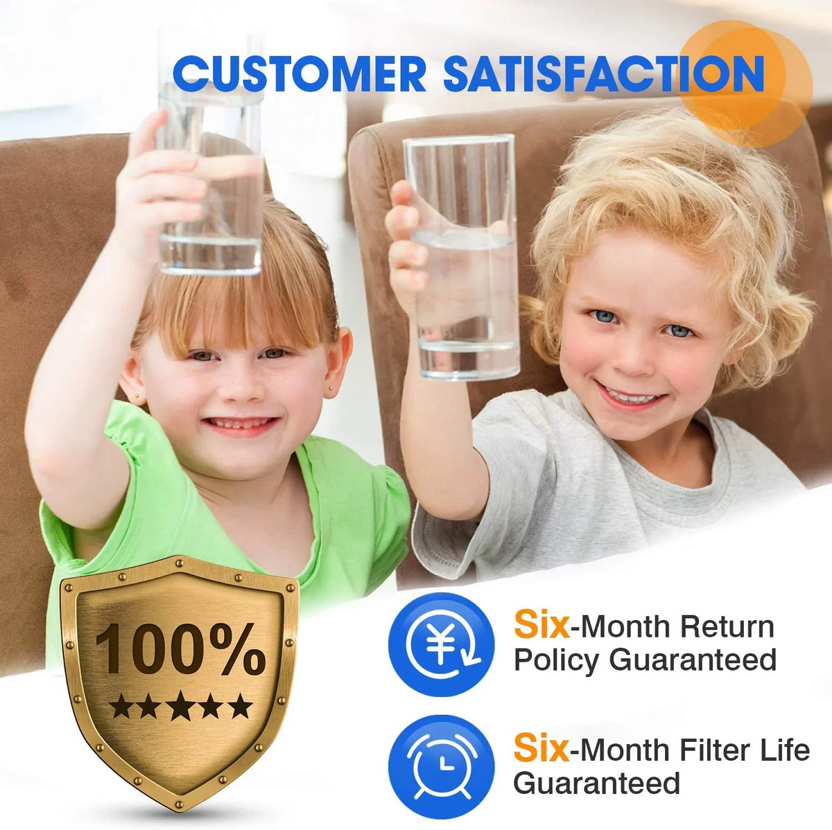 PUREPLUS 10" x 4.5" Whole House Pleated Sediment Filter for Well Water, Replacement Cartridge for GE FXHSC, Culligan R50-BBSA, Pentek R50-BB, DuPont WFHDC3001, American Plumber W50PEHD, GXWH40L, 4Pack