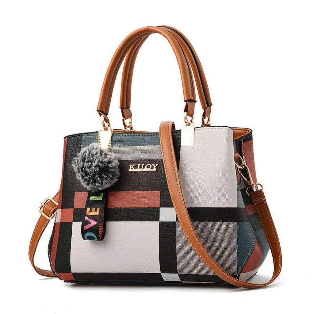 Feminine New Luxury Handbag Stitching Wild Messenger Bags Designer Brand Plaid Shoulder Bag Ladies Totes