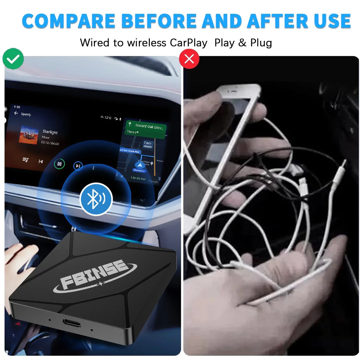 Fbinse Scarlet To Wireless Carplay Adapter Carplay Dongle Connect