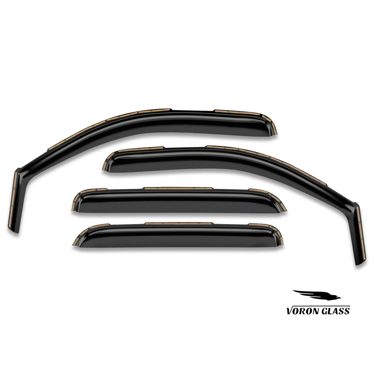 Voron Glass in-Channel Extra Durable Rain Guards for Ford F150 2015-2020 SuperCab (fit for Ford F250-F550 17-23), Window Deflectors, Vent Window Visors, 4 Pieces - 230095