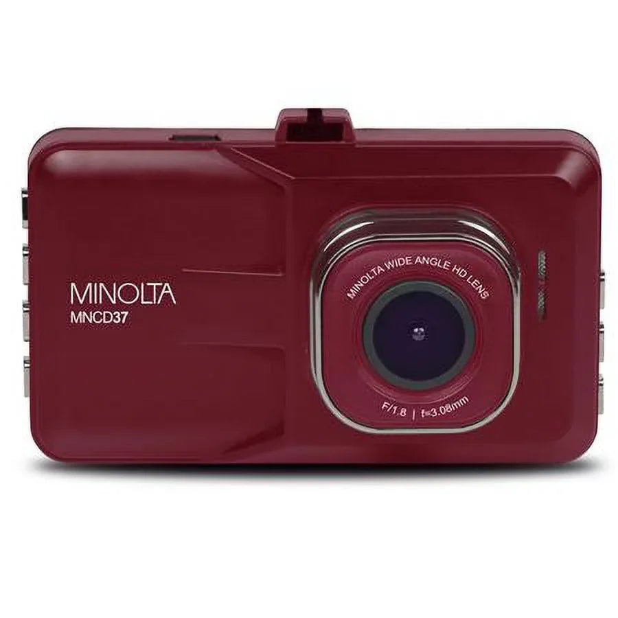 MNCD37 Full HD 3" LCD Screen Dash Cam, Crimson 2-Pack