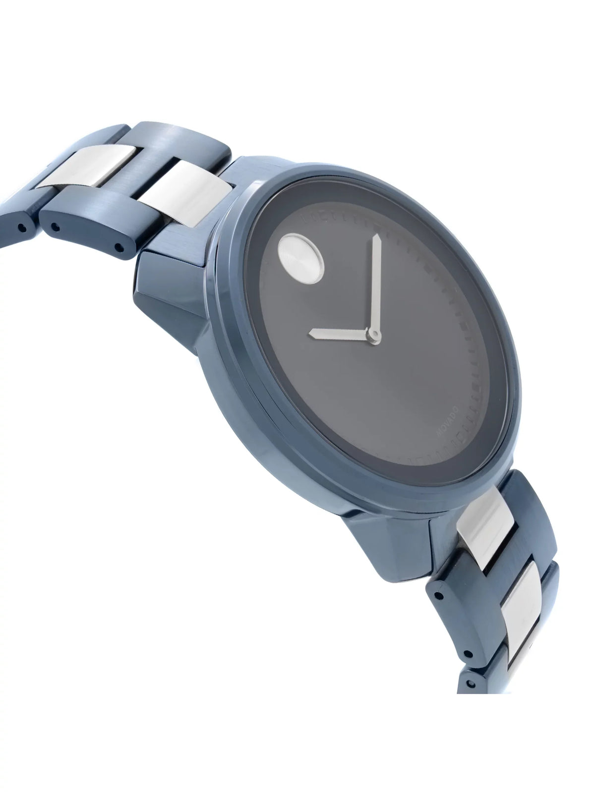 Movado Bold 42.5mm Blue Ion Plated Stainless Steel Quartz Mens Watch 3600422