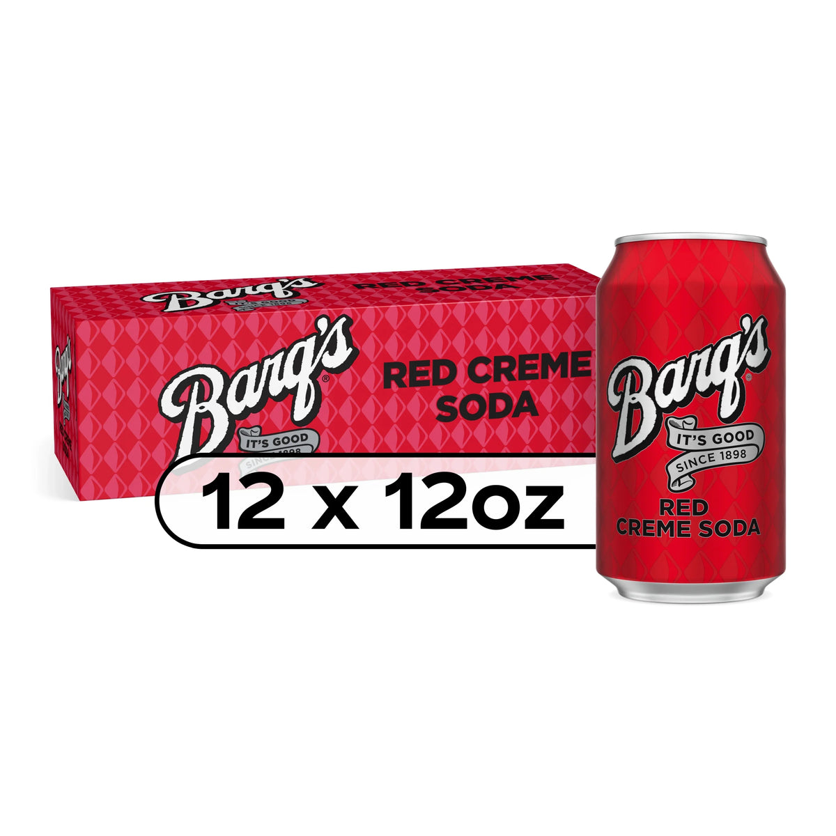 Barq's Burgundy Creme Soda Pop, 12 fl oz, 12 Pack Cans