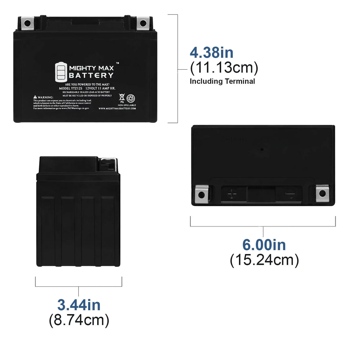 YTZ12S Replacement Battery Compatible with Protek UTZ12S + 12V 2Amp Charger