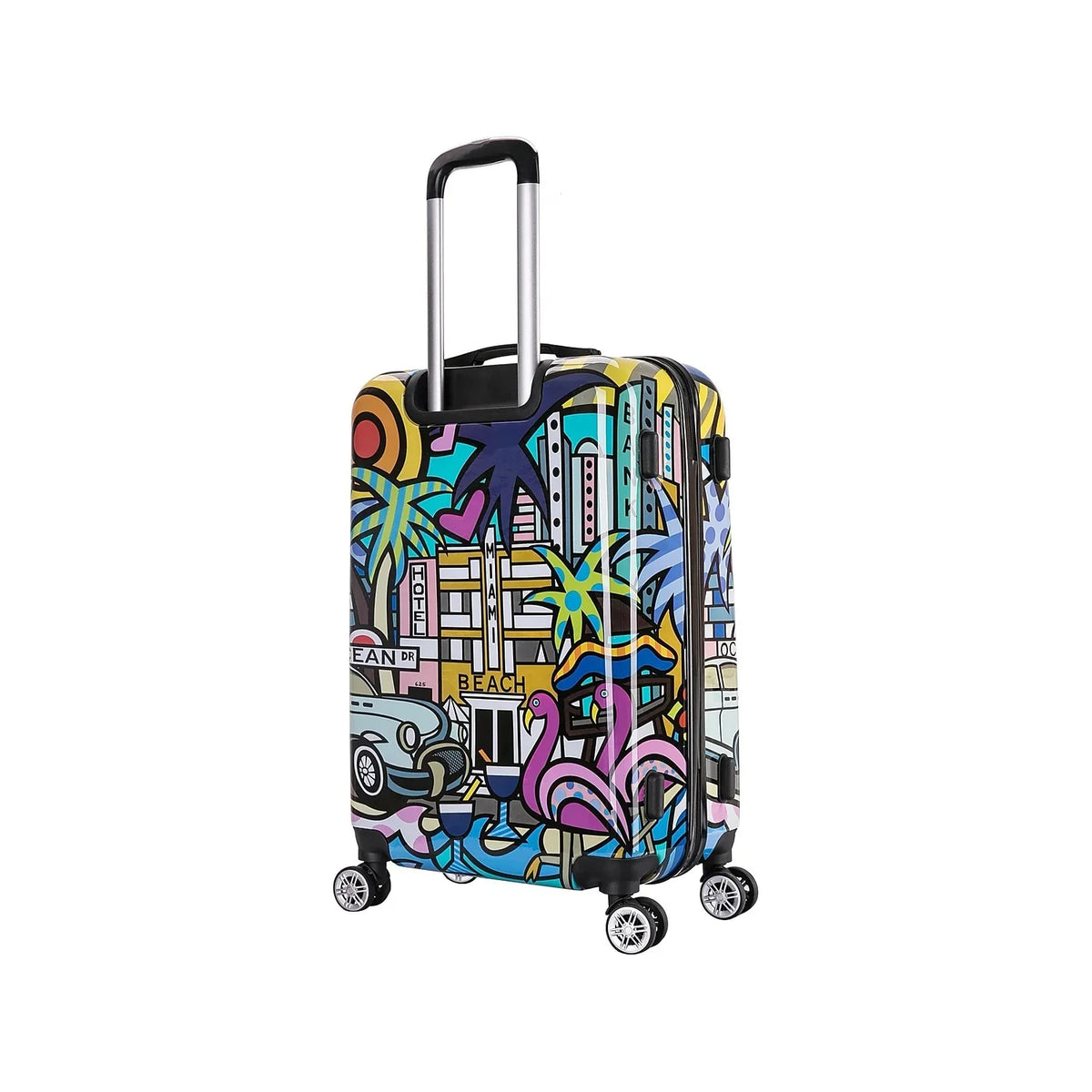 InUSA Prints PC/ABS Plastic 4-Wheel Spinner Luggage Miami (IUAPC00M-MIA)
