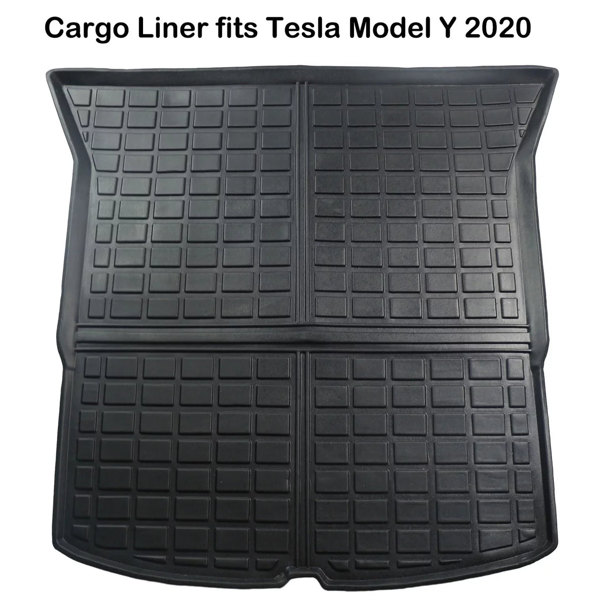 Cargo Liner Fit 2020 Tesla Model Y 7-Seat All Weather Rear Trunk Cover Cargo Tray Floor Mat for Tesla Model Y 2020 SUV Accessory , Black