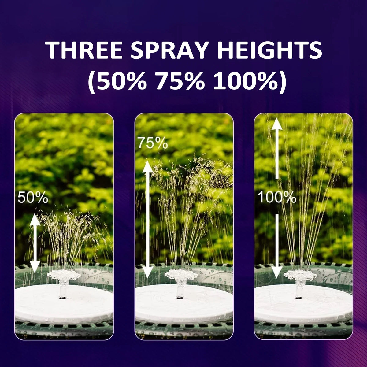 Walmeck Fountain Light, Solar Bath Pond Decoration with Remote Control LED, Outdoor Garden Decor