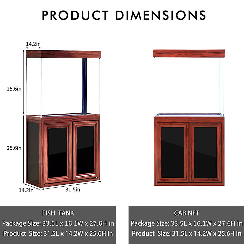 Aqua Dream 50 Gallon Burgundy Glass All-in-one Aquarium Scarlet