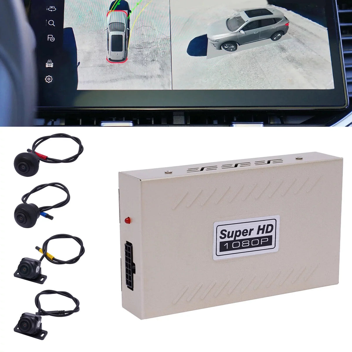 Denest HD Car 360 Bird View Surround System DVR Record Backup Camera parking monitoring
