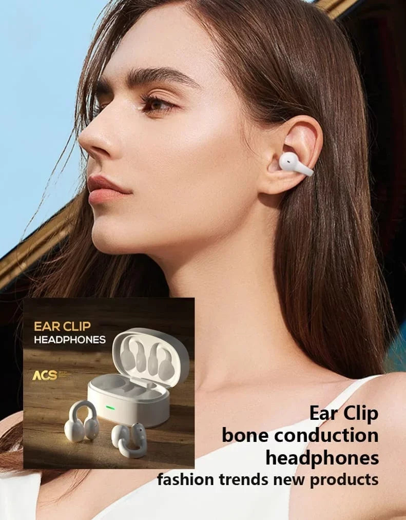 Wireless Ear-Clip TWS Earphones for Samsung Galaxy XCover / XCover6 Pro - Bluetooth Earbuds True Stereo Charging Case Hands-free Mic Headset for Samsung Galaxy XCover / XCover6 Pro