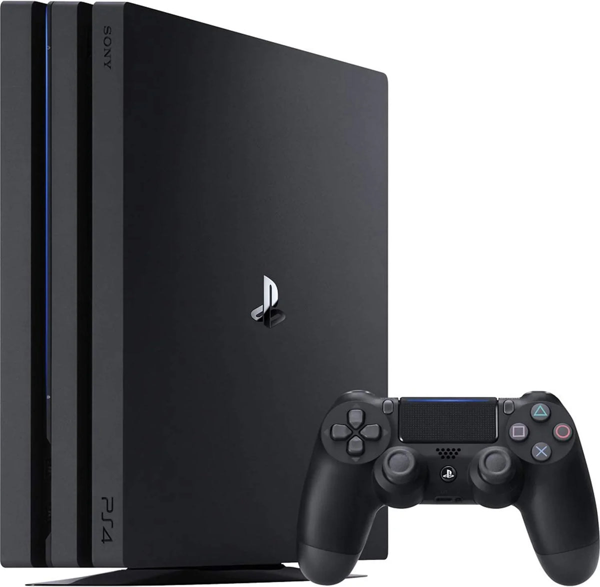 Pre-Owned Sony PlayStation 4 Pro 1TB Black Gaming Console With 2 Controller + Gaming Earbuds With Microphone BOLT AXTION Bundle