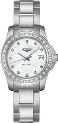 Longines Conquest White Pearl & Diamonds Ladies Watch L3.258.0.88.6