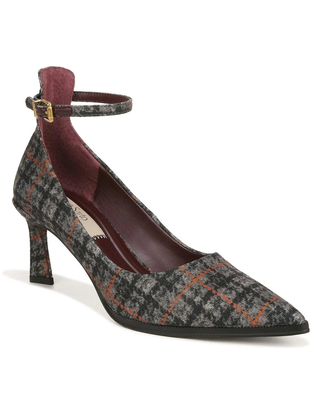 Franco Sarto Feminine Danielle Pattern Ankle Strap Pumps