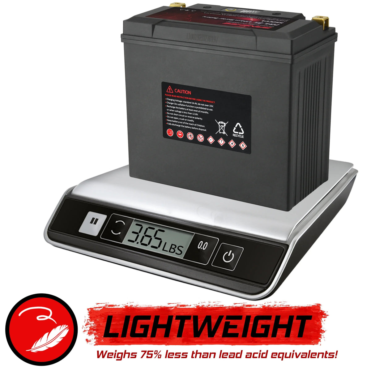 Banshee 20L-BS LiFePO4 Motorsports Battery Compatible with Sea-Doo Wake 155 2016 to 2018