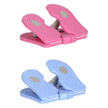 2pcs Folding Stepper, Fitness Stepper, Office Living Room Home Bedroom under Tabletop Climber Training Workouts Foot Machine Fuchsia and Blue