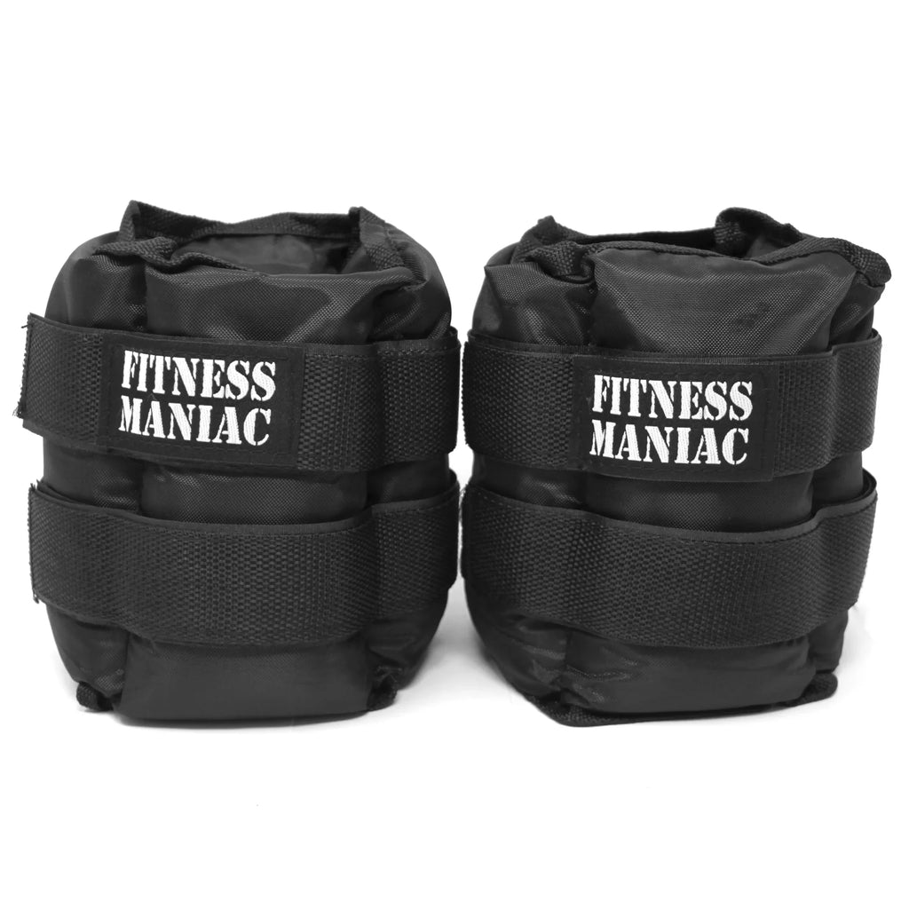 Fitness Maniac Ankle Weights Leg Resistant Adjustable Strap Home Gym Strength Training 10 lbs