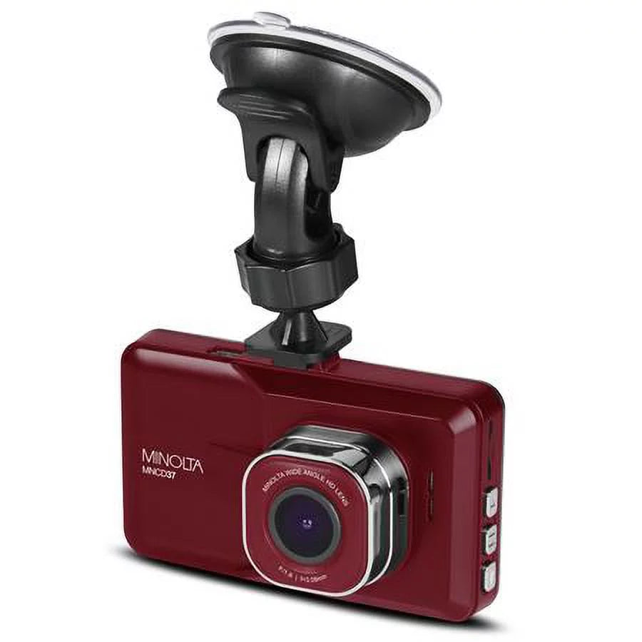 MNCD37 Full HD 3" LCD Screen Dash Cam, Crimson 2-Pack