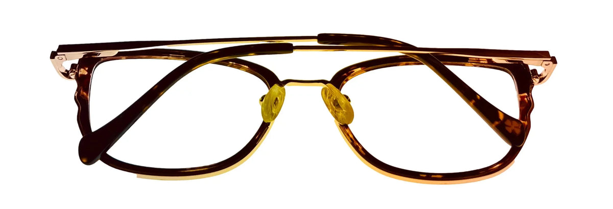 Lucky Brand Female Eyeglass Tortoise Gold Butterly Metal D116. 54mm