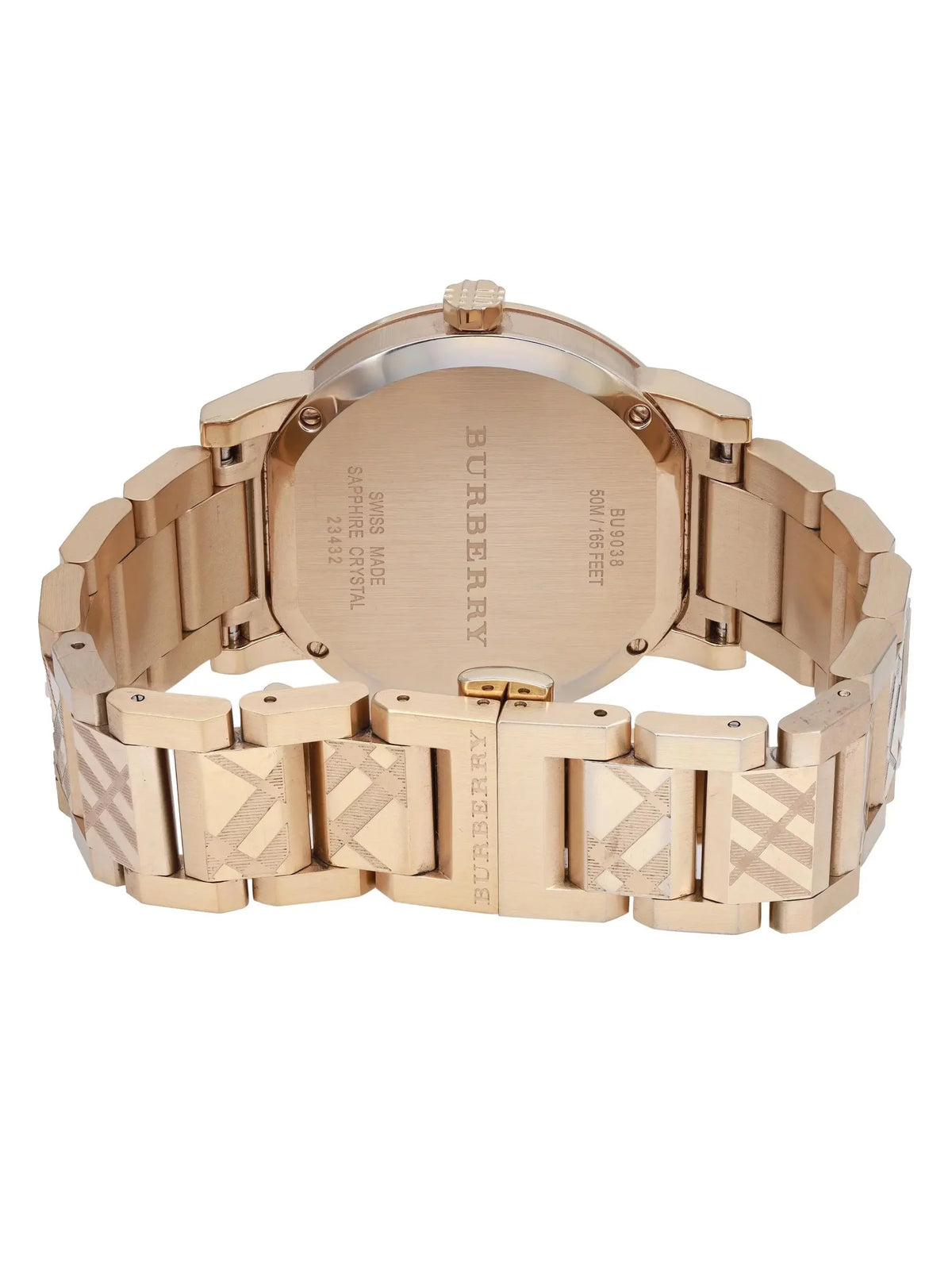 Burberry The City Gold Ion Plated Steel Gold Dial Quartz Unisex Watch BU9038