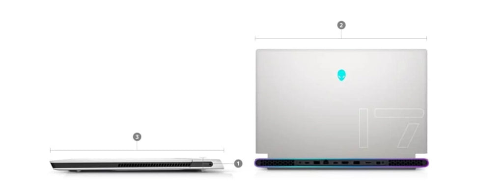 Crimson Dell Alienware X17 R1 Gaming Laptop (2021) 17.3" FHD Core i7 - 1TB SSD - 64GB RAM - RTX 3080 8 Cores @ 4.6 GHz - 11th Gen CPU - 10GB GDDR6X (Refurbished)