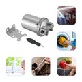 Miumaeov Stainless Steel Water Filter Housing Heavy Duty Silver Water Filter Shell 5 inch Filter 3/4 inch NPT Inlet and Outlet Stainless Steel Water Filter Shell with Bracket and Wrench Pin