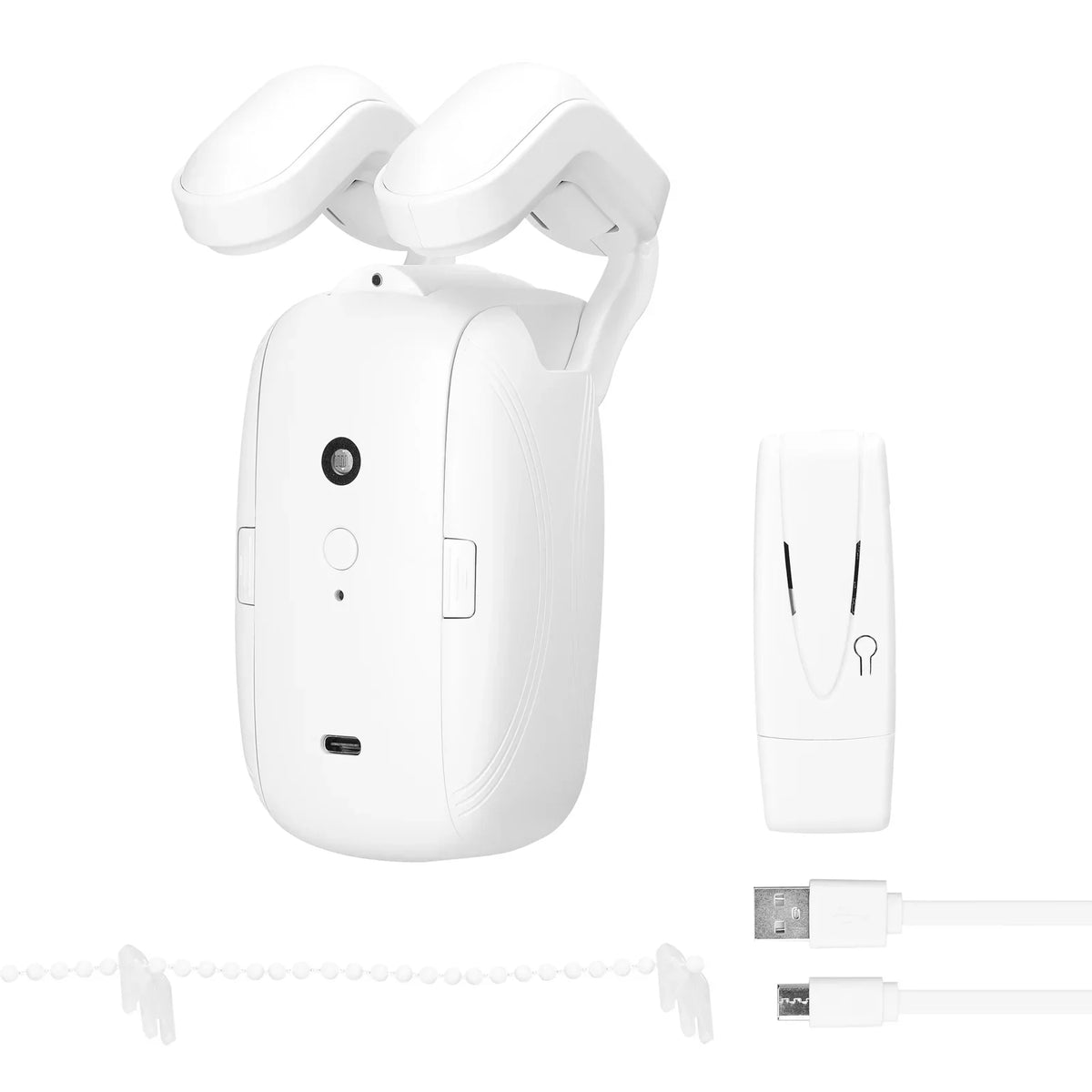 Htovila WiFi Intelligent Curtain Motor Electric Curtain Robot Automatic Opener No Wiring with Gateways Support APP Remote Control Timer Setup & Sensing Compatible with Home for Roman Rod