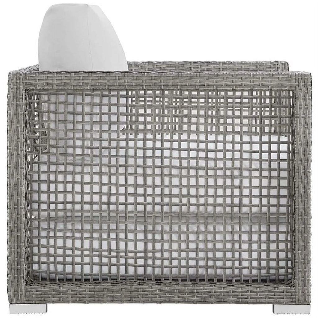 Allora Patio Chair in Gray and White