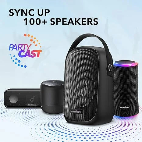 Open Box Soundcore Trance Go Outdoor Bluetooth Speaker BassUp Technology A3396 - BLACK