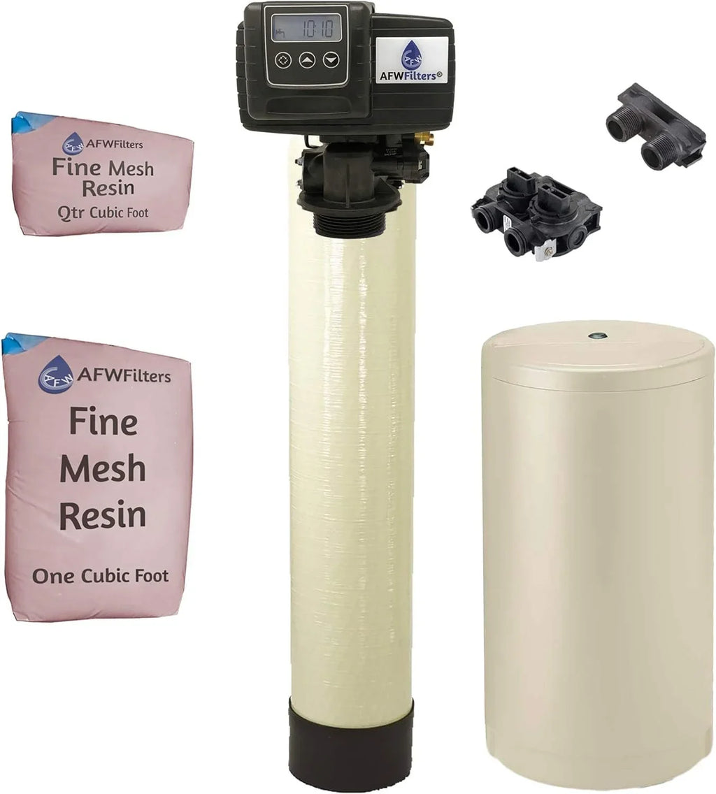 IRON Pro 2 Combination water softener iron filter Fleck 5600SXT digital Scarlet valve for whole house 40,000 Grains, Almond