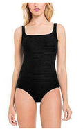 Essentials by Gottex Female One Piece Scarlet Swimsuit Built in Bra (10, Black)
