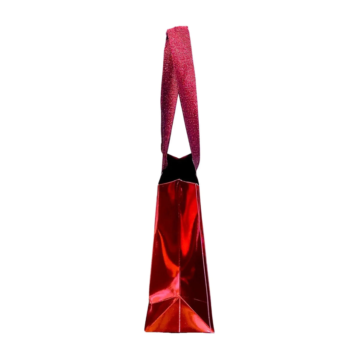 Valentino Shopping Gift Bag Ruby Metallic Paper Designer Logo Small