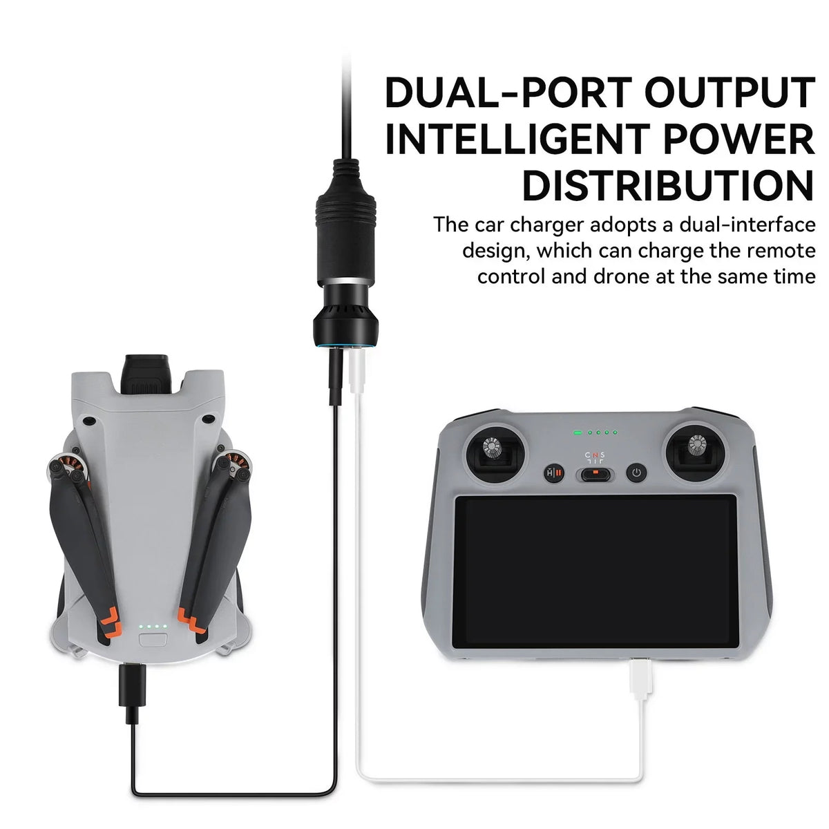 Super Fast USB-C Charging Adapter QC3.0 PD Car Charger for DJI Mini 2/Mini 3 Pro
