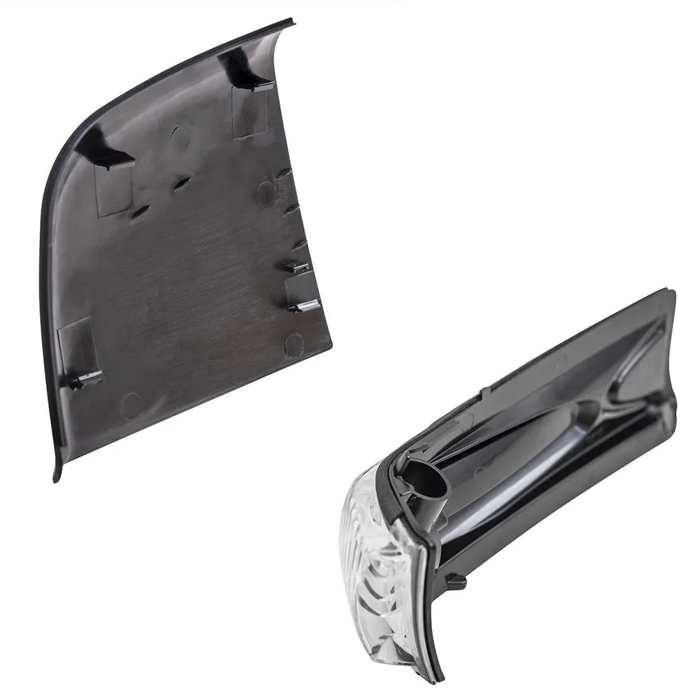 Brock Aftermarket Replacement Driver Left Door Mirror Cover Burgundy Black And Turn Signal Light Set Compatible With 2015-2021 RAM Promaster City Base/ST/Tradesman