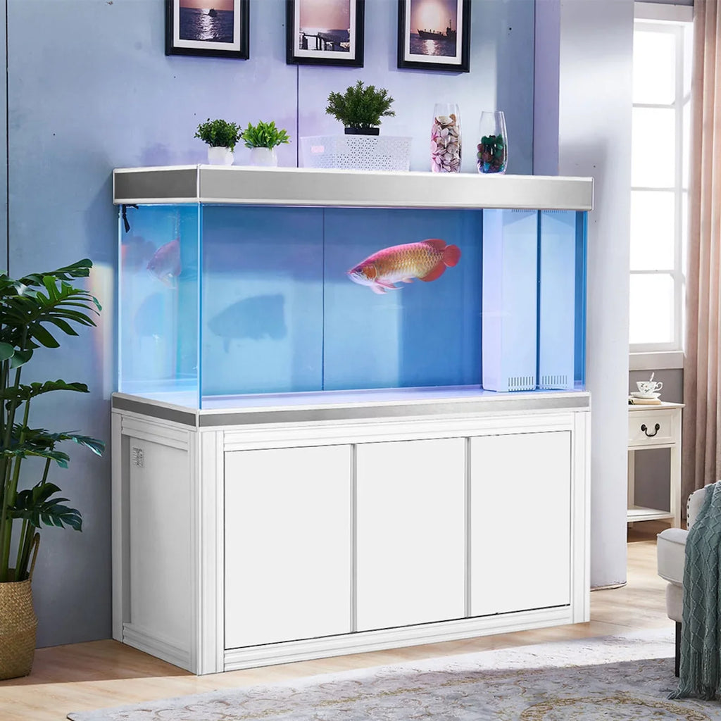 Aqua Dream 235 Gallon Scarlet Glass All-in-one Aquarium White and Silver