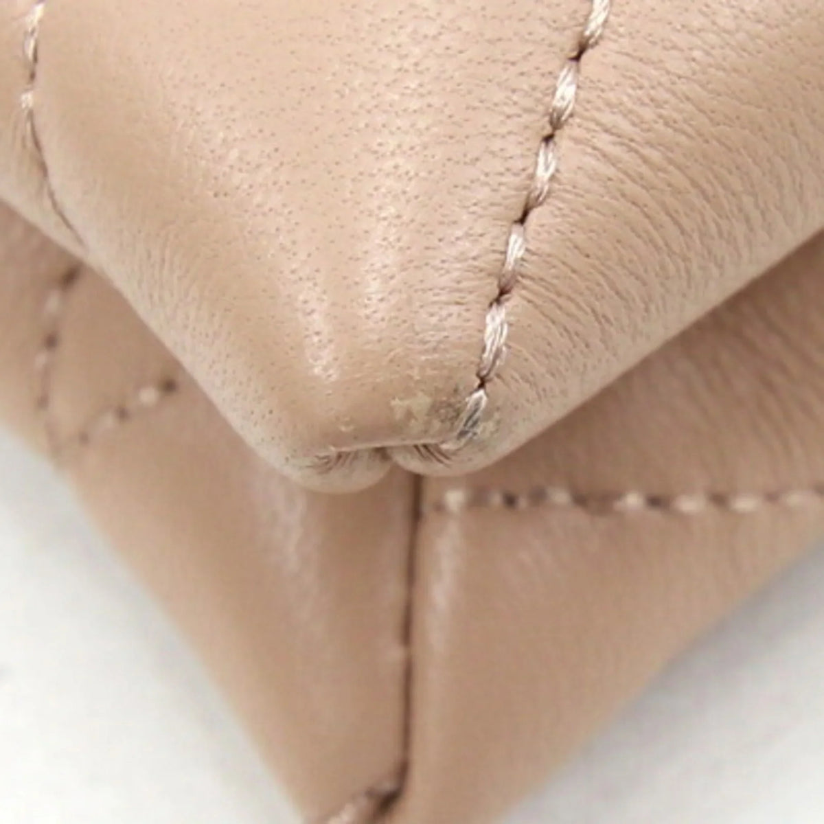 Pre-Owned Tory Burch Shoulder Kira Chevron Chain 64068 Beige Leather Girls TORY BURCH (Good)
