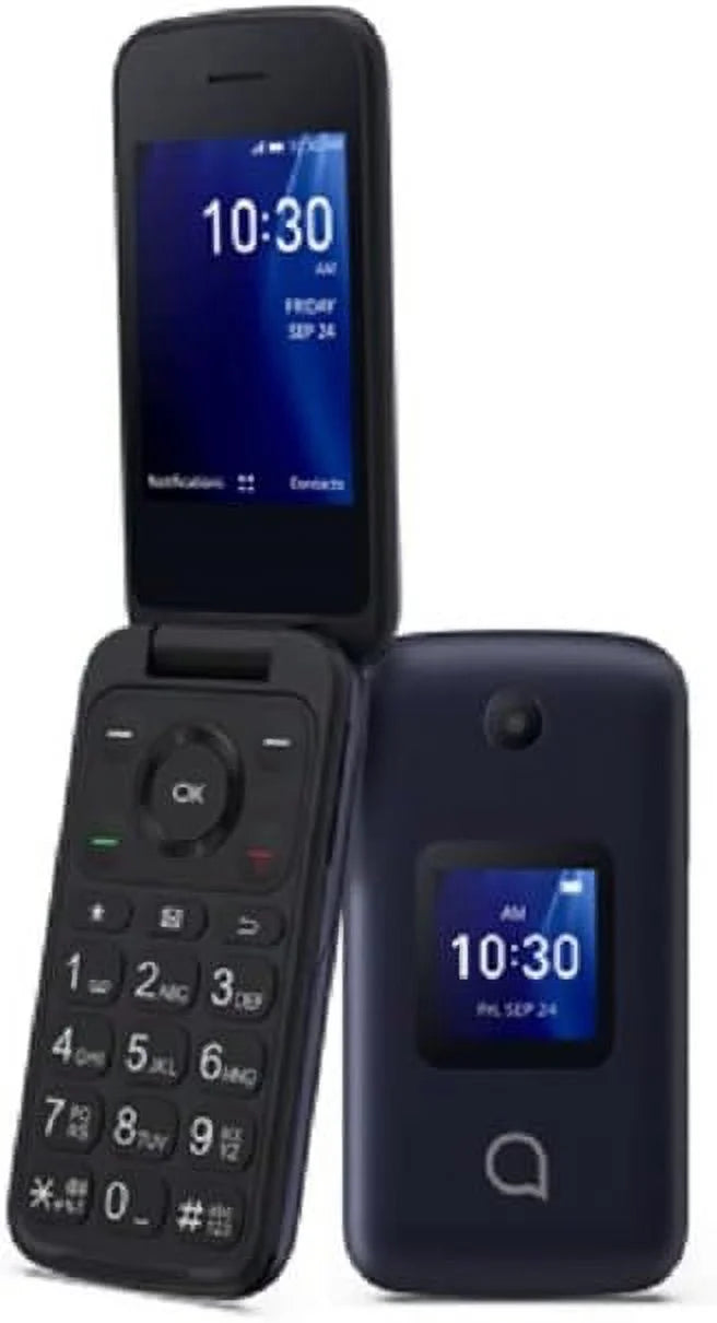 Burgundy Alcatel Go Flip 4 4056W 4GB (T-Mobile only) Flip Phone - For Senior Easy Use (Refurbished)