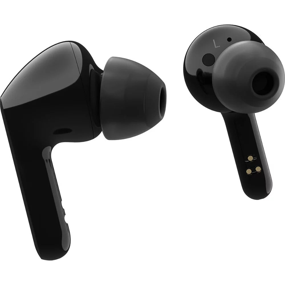 Open Box LG TONE Free FN5W - Wireless Charging True Wireless Bluetooth Earbuds with Meridian Sound, Noise Ruby Dual Microphone for Work/Home Office, iPhone and Android Compatible, Black