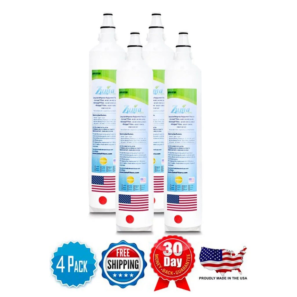 ZUMA Brand , Water Filters , Model # ZWFZ1-RF750 , Compatible with Subzero® 648PROG - 4 Pack - Made in U.S.A.