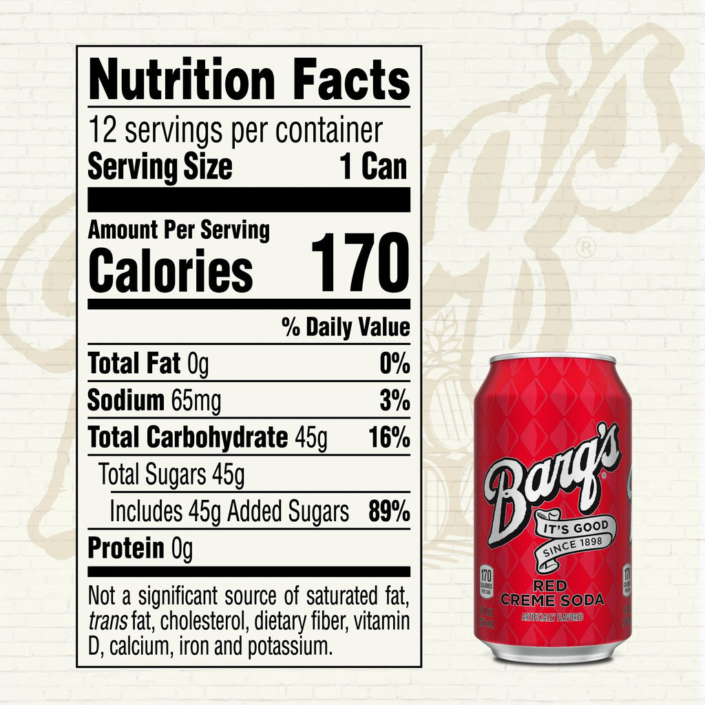 Barq's Burgundy Creme Soda Pop, 12 fl oz, 12 Pack Cans
